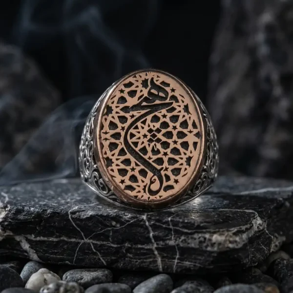 sanat34yuzuk (2) Selçuklu Motifli Vav Harfli Gümüş Yüzük Modeli